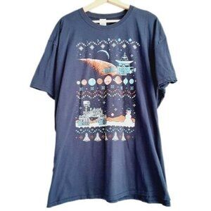 Mars Rover | Space T-Shirt Navy Crewneck Men's PLUS Sz 3X